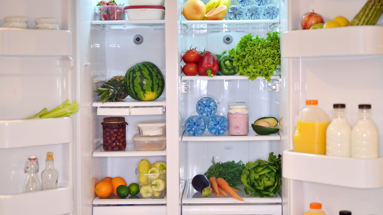 HOOJO Refrigerator Organizer Bins - 4pcs Clear Plastic Bins For