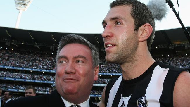 Eddie McGuire after the Magpies won in 2010.