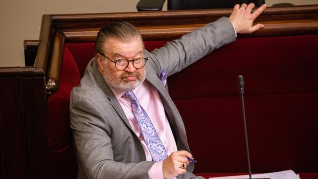 Liberal MP Bernie Finn in the Legislative Council for the Upper House at parliament. Picture: Paul Jeffers