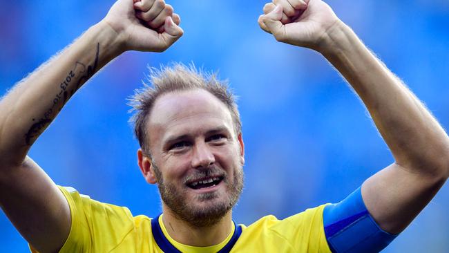 Inspirational leader … Sweden captain Andreas Granqvist. Photo: AFP