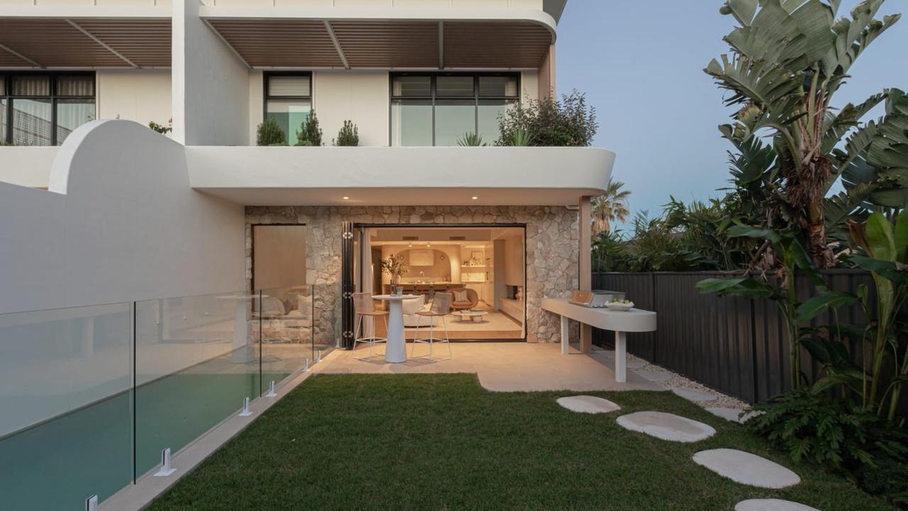 The couple filmed the construction of the side-by-side coastal homes for a YouTube series. Picture: realestate.com.au