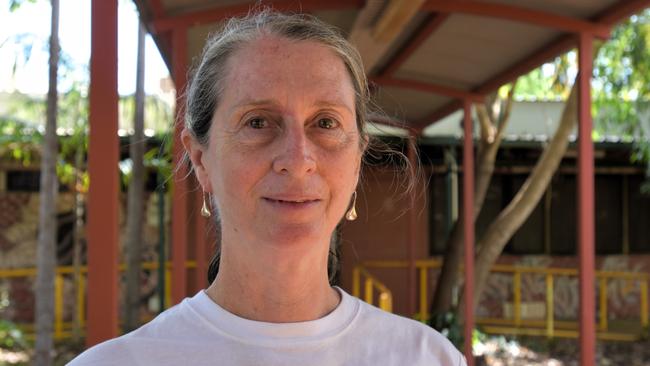 Yirrkala School co-principal Katrina Hudson celebrates the school's 50th anniversary of bilingual education. Picture: Sierra Haigh