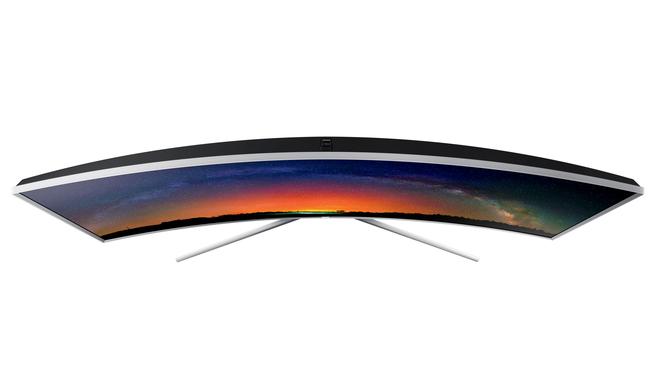 Grading the curve ... Samsung’s top model Series 9 TV features a curved screen.