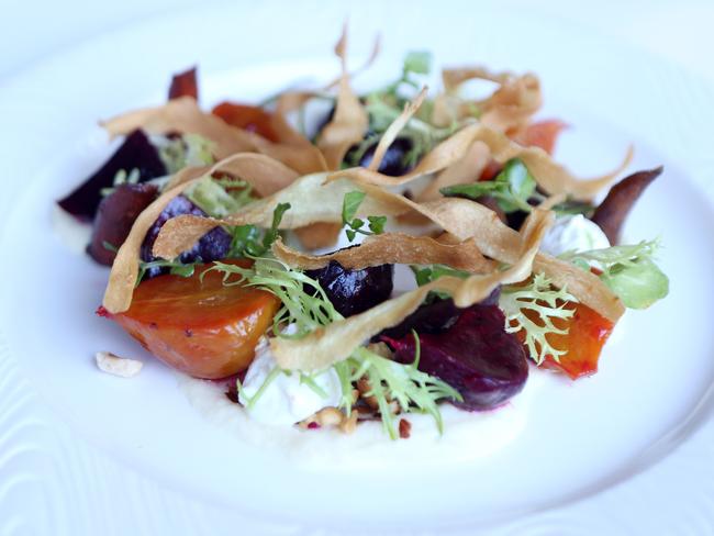 The beetroot salad at the original Bistro Moncur. Picture: Carly Earl