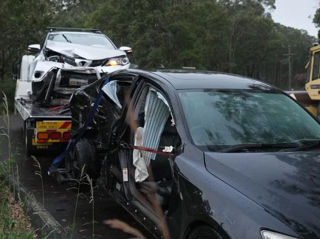 The two vehicles were badly damaged and both were towed away. Picture: TNV