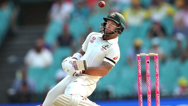 Matthew Wade evades a bouncer from New Zealander Neil Wagner on day 1 of the Sydney Test match in January. Wade knows the Indians will be bringing their own high quality pace attack to Australia. Picture. Phil Hillyard