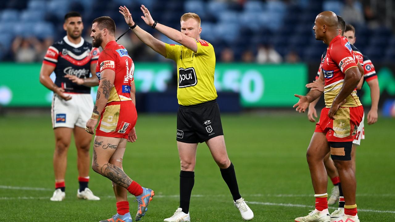 The line in the sand moment for Bennett was after Ray Stone was harshly marched for a shot on Roosters star Drew Hutchison. Picture: NRL Imagery.