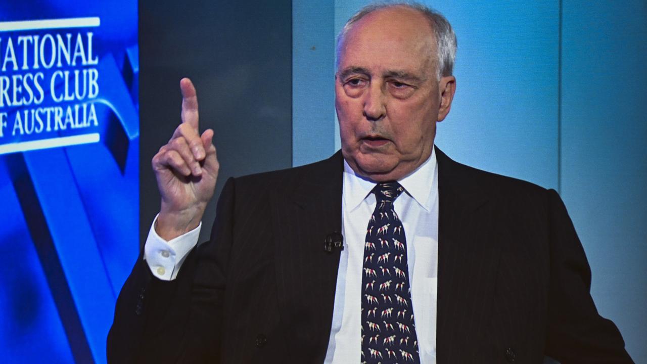 Former prime minister Paul Keating gave a sensational interview at the National Press Club of Australia. Picture: NCA NewsWire / Martin Ollman