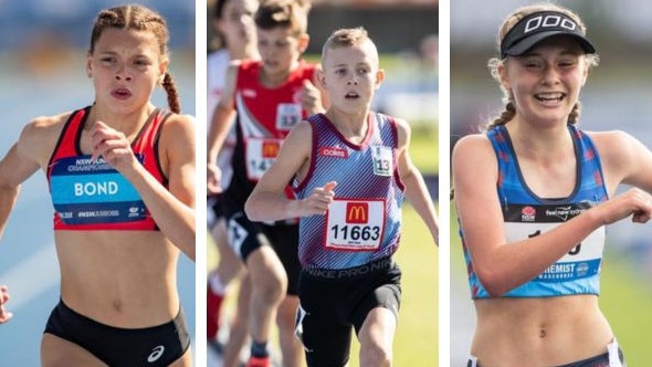 Young guns from NSW competing at the Australian Little Athletics meet.