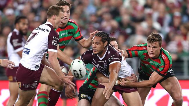 Taupau was strong in the middle of the field. Photo by Mark Metcalfe/Getty Images.