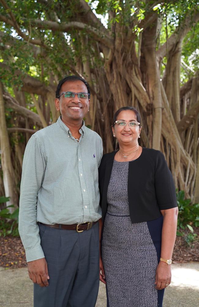 Awal Rajendra and his wife Yogita have received Mackay Regional Council approval to legitimise a Hindu Temple in Grasstree Beach, south of Mackay. Picture: Heidi Petith