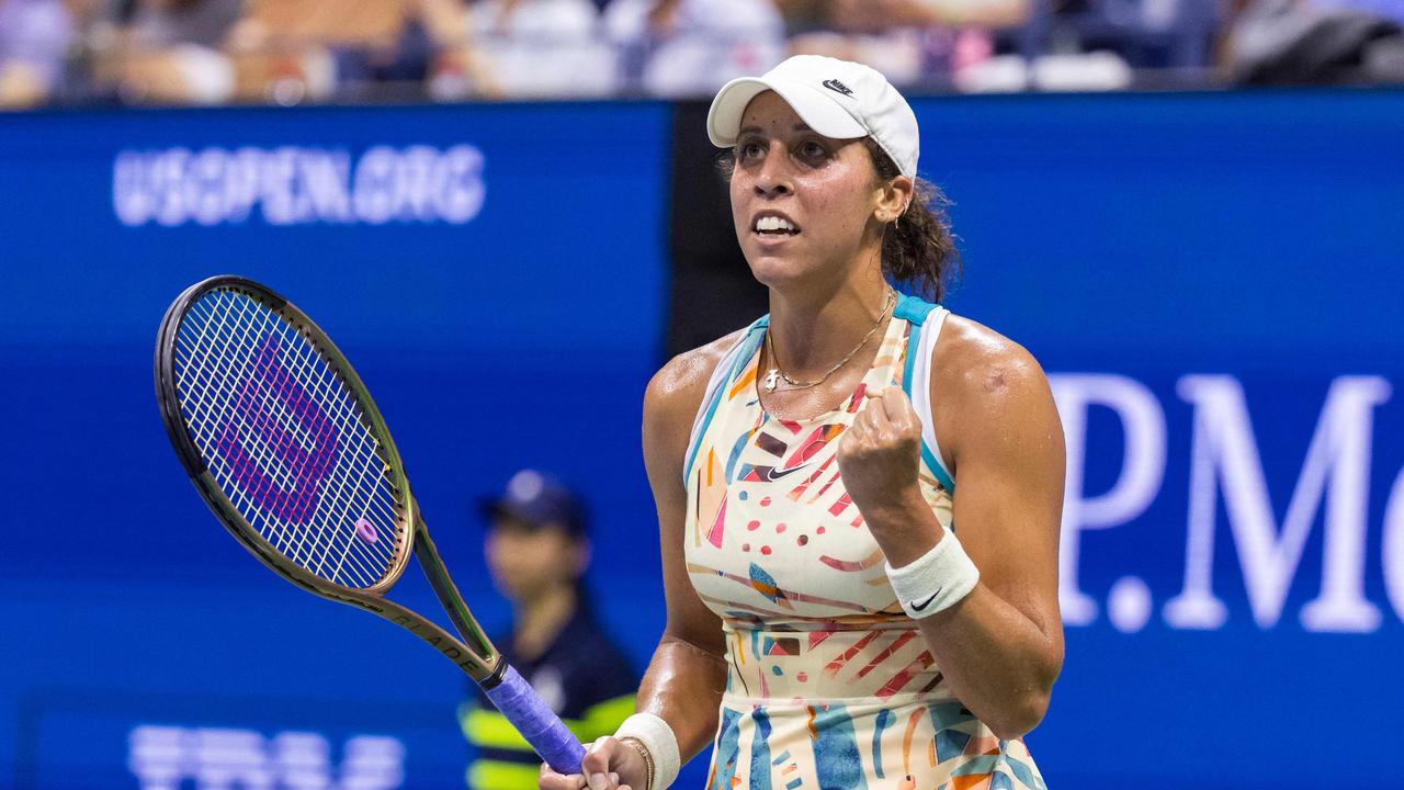 USA's Madison Keys is on fire. (Photo by COREY SIPKIN / AFP)