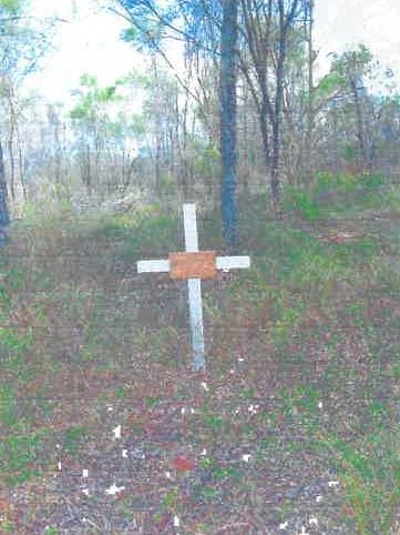 A roadside memorial for missing man Desmond Carr, whose family still hopes for news. Picture: Supplied