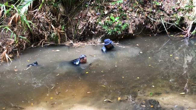 Police, SES, divers and a human remains detection dogs scoured remote bushland near Yarrabah for the remains of missing teen Markiah Major. Picture: Queensland Police Service