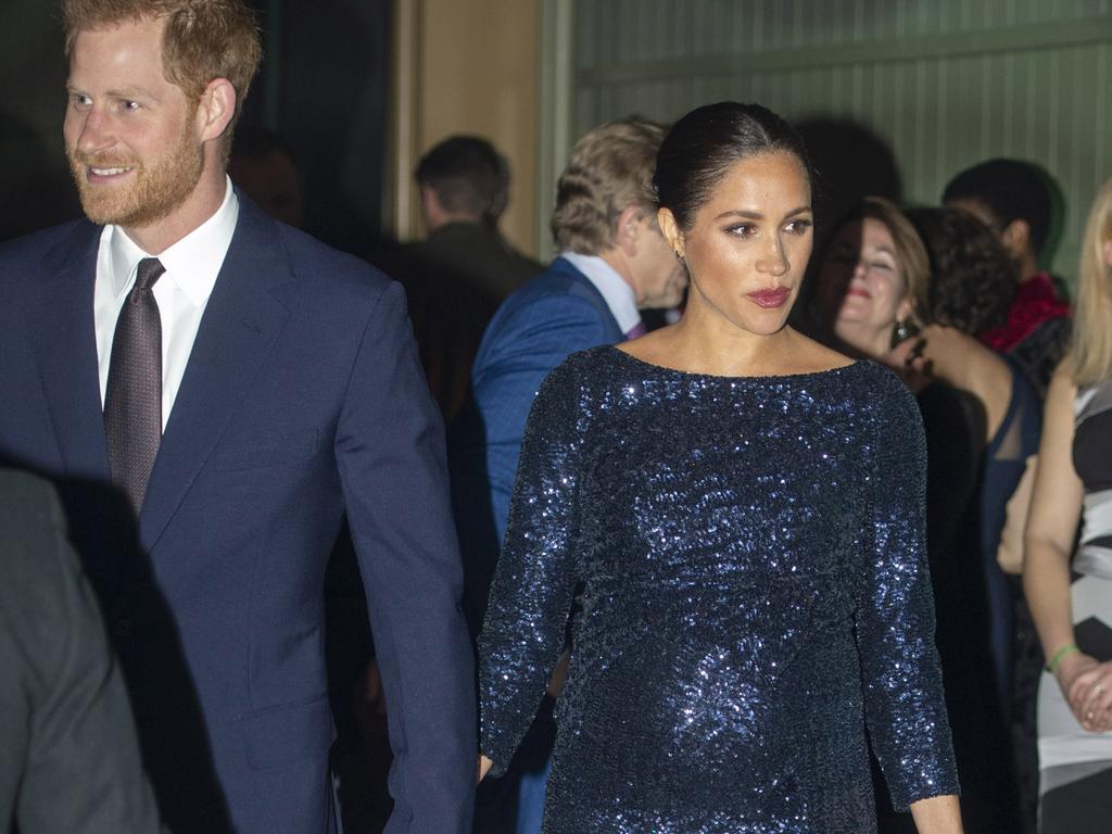 Harry and Meghan at an event in London just hours after she revealed to her husband she was having suicidal thoughts. Picture: Paul Grover – WPA Pool/Getty Images)