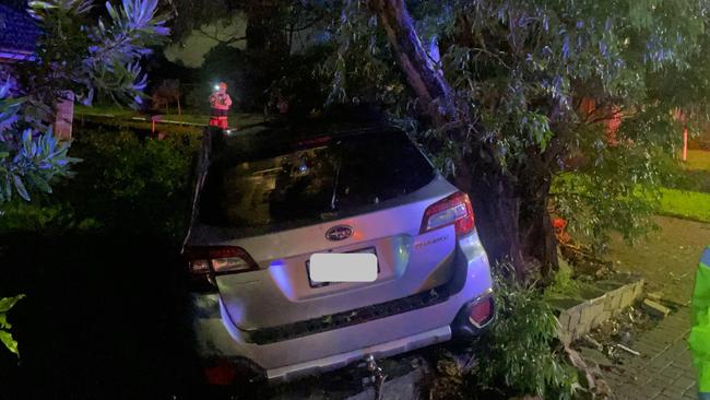 A 60-year-old Burnside man has lost his licence after his car smashed into a Rosslyn Park property. Picture: SA Police