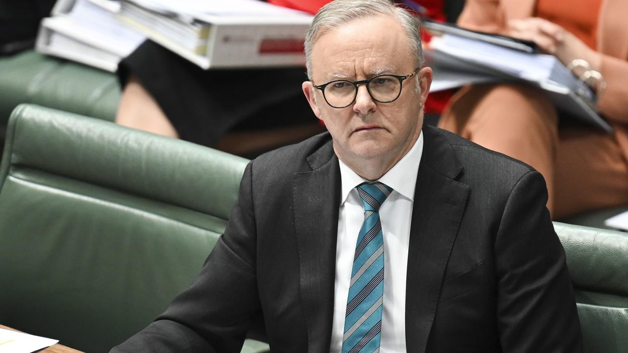 Prime Minister Anthony Albanese has slammed ScoMo’s actions. Picture: NewsWire / Martin Ollman