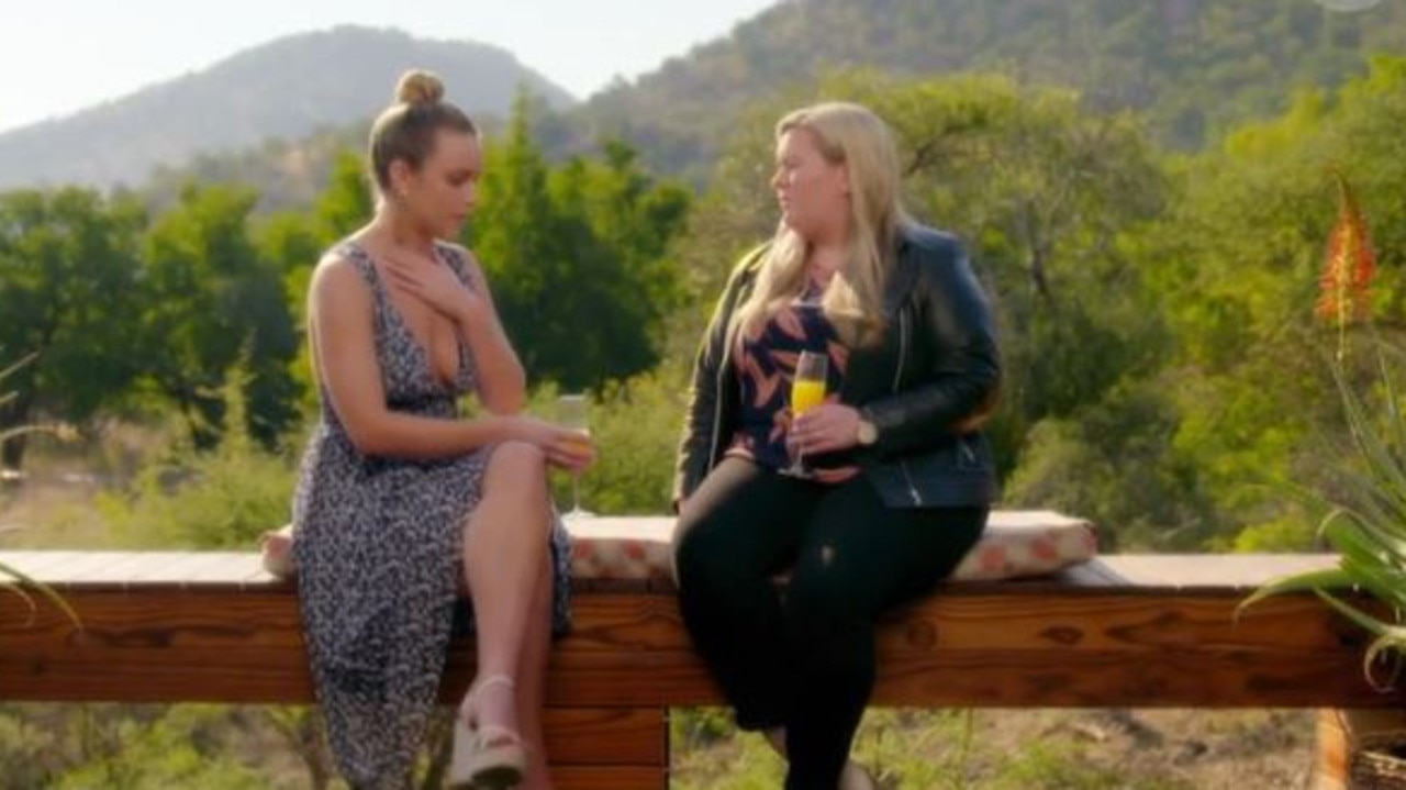 To say Abbie and Kate’s chat was awkward would be an understatement. Picture: Channel 10.