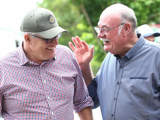 Scott Morrison with Warren Entsch today.. Picture: Brendan Radke