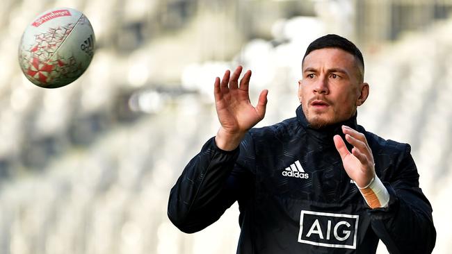 Sonny Bill Williams will miss the first two Bledisloe Cup Tests. Picture: AFP