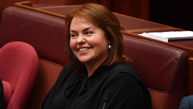 The late Labor Senator Kimberley Kitching in the Senate chamber at Parliament House in Canberra, Monday, June 15, 2020. Photo: AAP Image/Mick Tsikas.