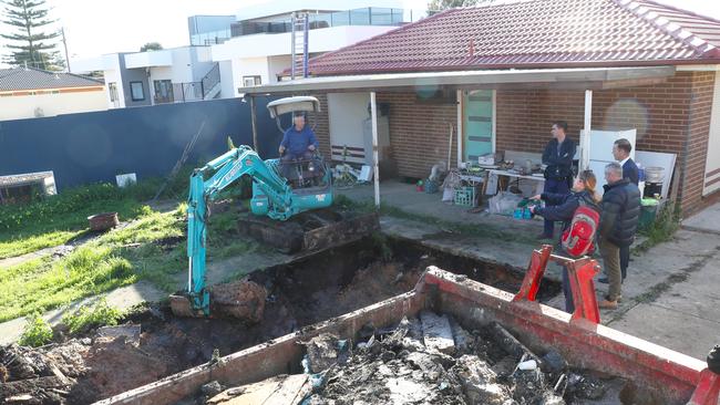 Investigators this week excavated a Ballarat Rd, Ardeer, property where Mrs Green lived with her family until she vanished in February, 1976. Picture: David Crosling