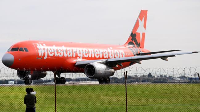 Jetstar was found the be the least reliable carrier in March, with 7.1 per cent of its domestic flights cancelled. Picture: NCA NewsWire / Jeremy Piper