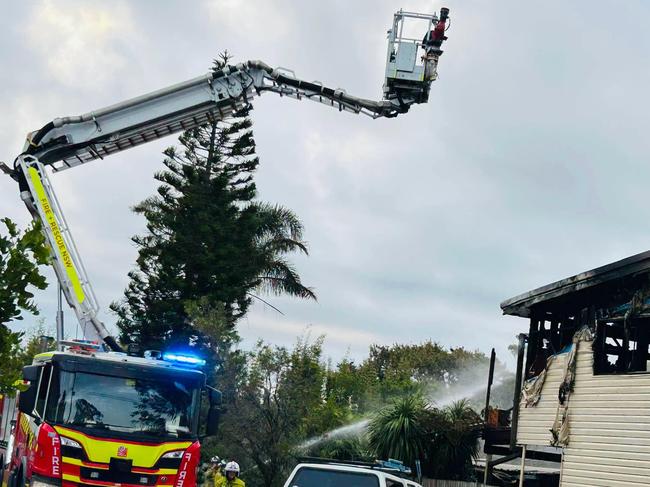 Firefighters tackle the blaze. Picture: NSW Rural Fire Service