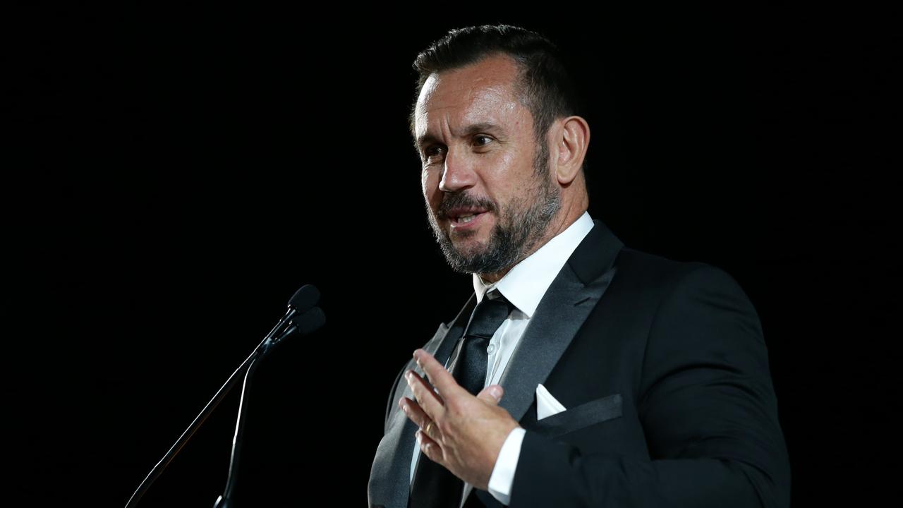 Matty Johns wins the Interview of the Year Award at the News Awards 2019, held at Foxtel on Oxford, in Paddington, Sydney. Picture: Jonathan Ng