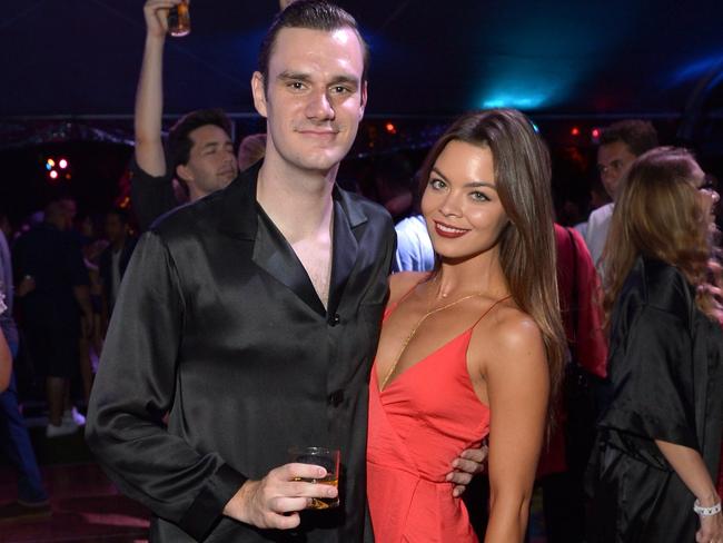 Cooper Hefner and Scarlett Byrne attend the annual Midsummer Night's Dream Party at the Playboy Mansion hosted by Hugh Hefner on August 1, 2015 in Los Angeles, California. Picture: Charley Gallay/Getty Images for Playboy