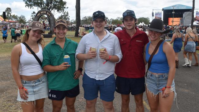 Tim Abbo, Jake Portwell, Sophia and Izzy Monro and Toby Maroulis at CMC Rocks 2024. Picture: Aaron Goodwin
