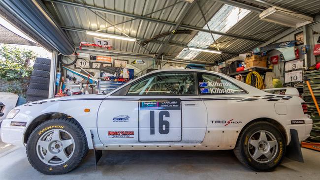 Jeff and Holly Kilbride are involved in rallying across southeast Queensland in their 1996 Toyota Levin. Picture: Dominika Lis