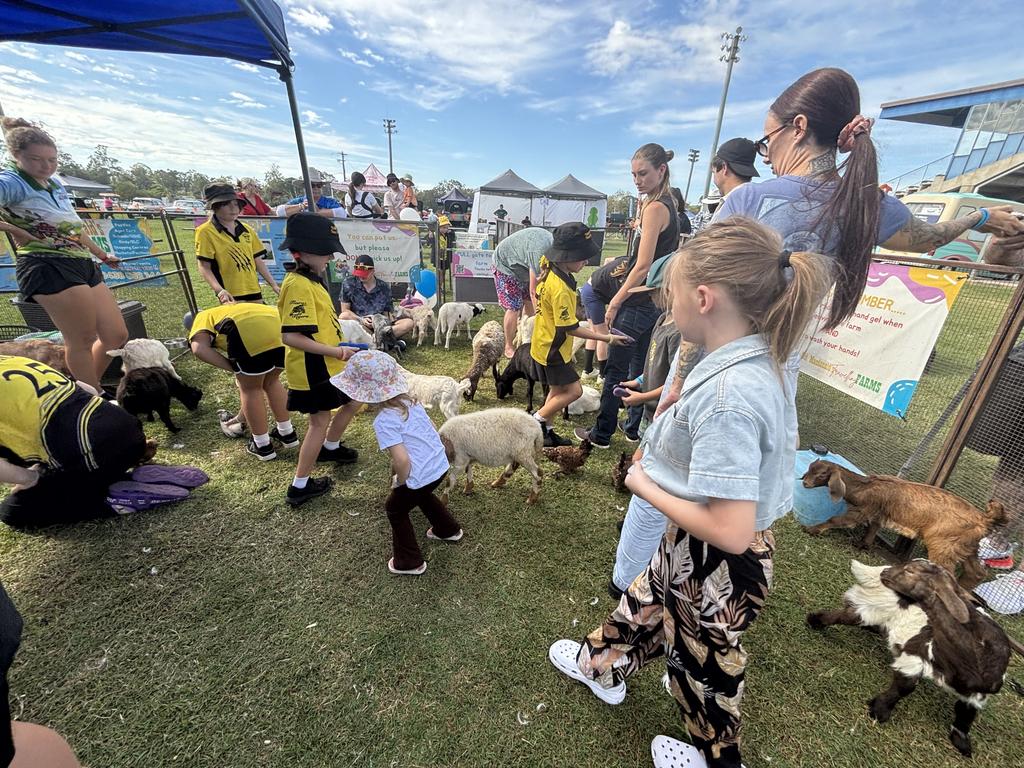 The petting zoo at the Fraser Coast Show.