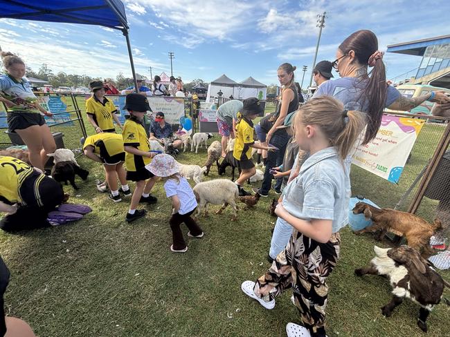 The petting zoo at the Fraser Coast Show.
