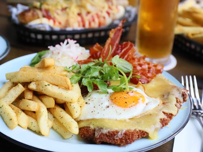 The special chicken schnitzel with egg. Picture: Jenifer Jagielski