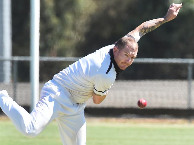 GDCA cricket: Wallan v Romsey. Kieran Atkin bowls for Wallan. Picture:Rob Leeson.