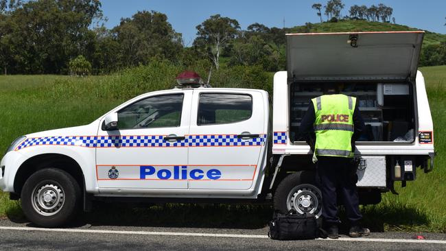 Mackay police at the scene of a fatal crash within the district. Picture: Zizi Averill