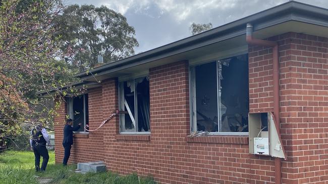 Police investigating a fire at a Ravenswood property. Picture: Rosemary Murphy