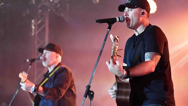 Casey Barnes performs on the Hill Stage on Thursday night of the Gympie Music Muster. Picture: Patrick Woods.