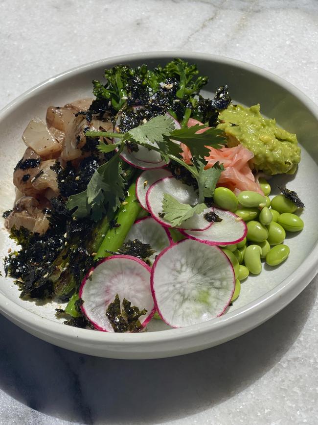 Kingfish poke bowl.