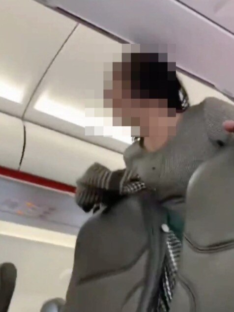 Woman thrown off easyJet flight. Picture: Jam Press