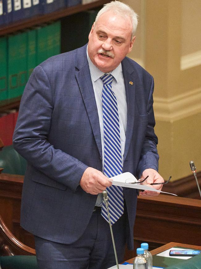 Adrian Pederick during Question Time in July. Picture: Matt Loxton