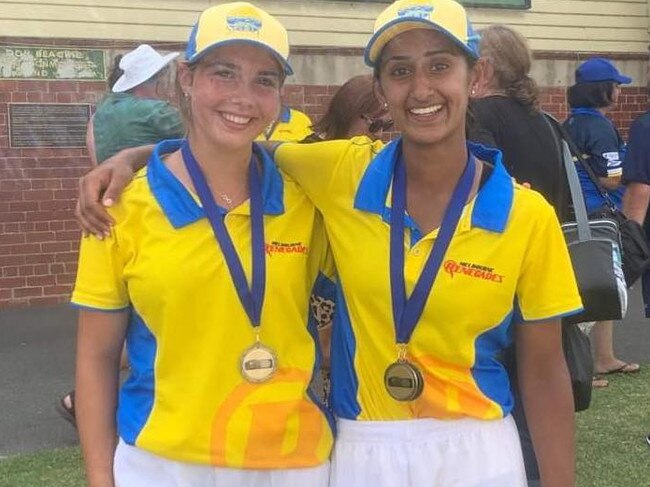 Holly Nagpal and Ava Spiteri, both products of Burnside Springs United Cricket Club.