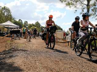 READY, STEADY, GO: More than 500 riders attended the official opening of the Mary Valley Rail Trail at Imbil today. Picture: Gympie Regional Council