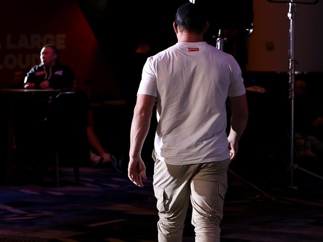 Gallen walked out of the press conference and didn’t return. Picture: Getty Images