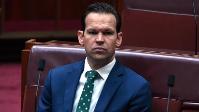 Nationals Senator Matt Canavan resigned from the Cabinet ahead of this week’s leadership vote. Picture: AP/Mick Tsikas