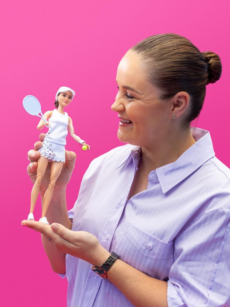 Ash Barty’s doll captures her 2021 Wimbledon win. Picture: Supplied