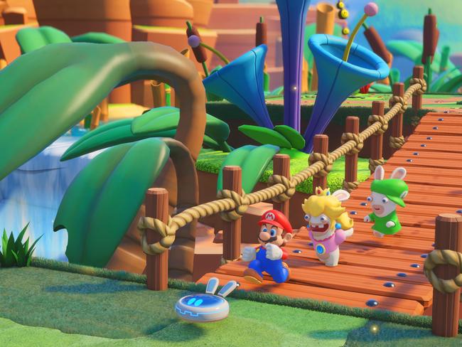 The premise behind <i>Mario + Rabbids: Kingdom Battle</i> is that the inter-dimensionally travelling Rabbids have ended up in Mario World.