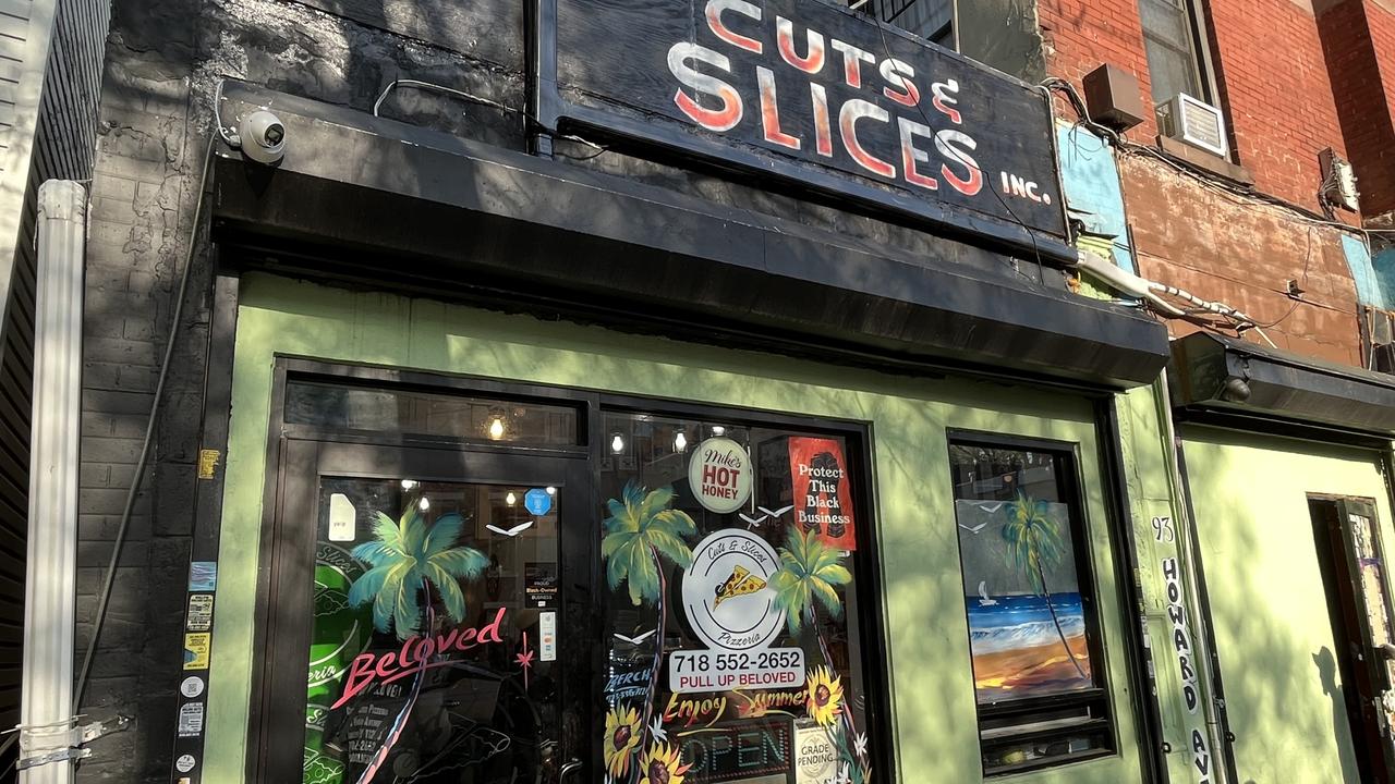 Cuts and Slices pizzeria in Brooklyn, New York City. Picture: Benedict Brook/news.com.au