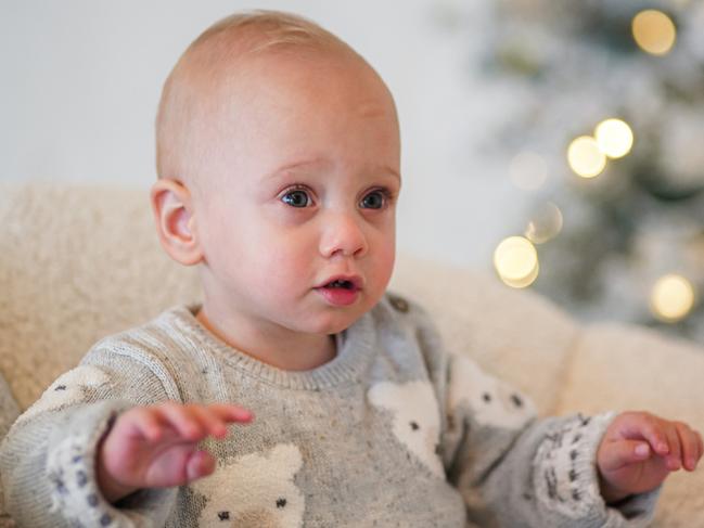 After being born prematurely last year, little William Foon is continuing to defy the odds and is now thriving at 17 months despite a challenging start to his life. Picture: Rosella Pike